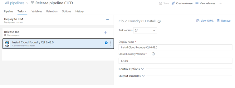 Set Up Continuous Deployment Pipeline For Cloud Foundry Application Using Azure Devops